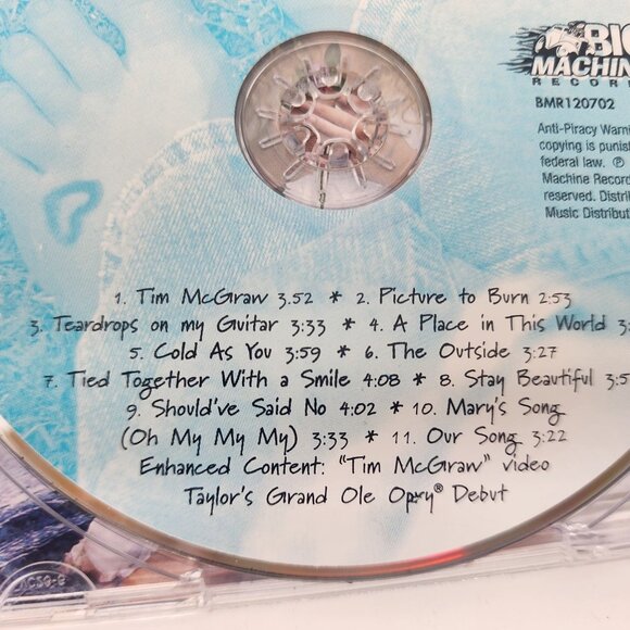 Taylor Swift Self Titled Audio CD (2006) Original BMR 120702 Uncensored Lyrics - Picture 5 of 7